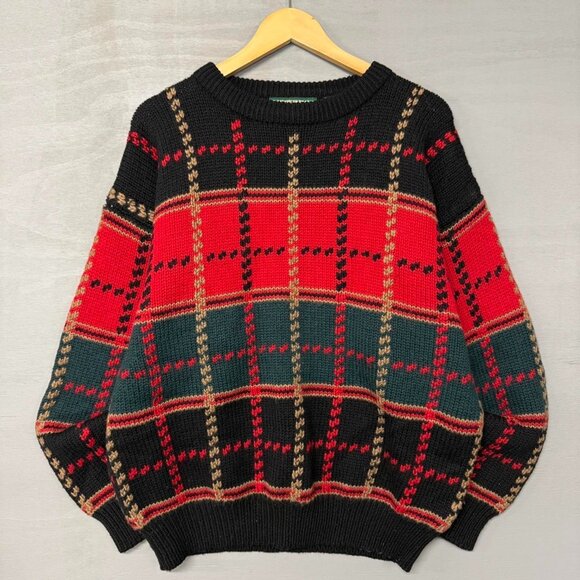 Vintage American Eagle Retro 100% Wool‎ Chunky Sweater Large - Picture 1 of 5